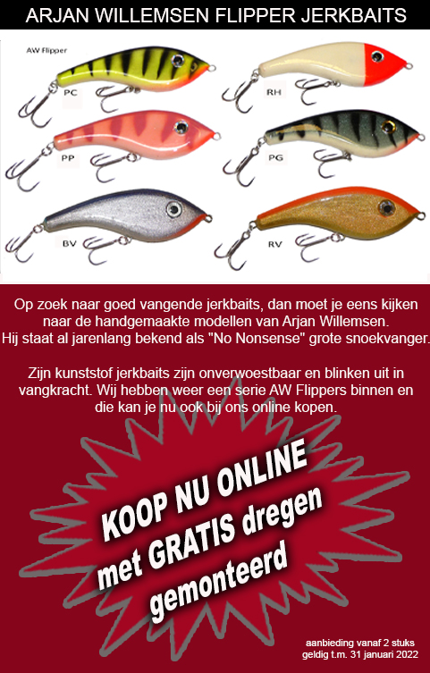 Nieuwsbrief Arjan Willemsen Flipper Jerkbaits